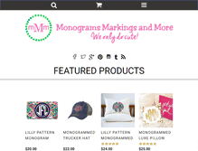 Tablet Screenshot of monogramsmarkingsandmore.com